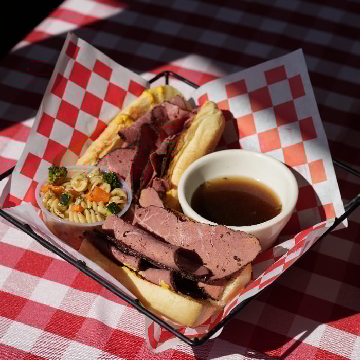 Hot Pastrami Sandwich.